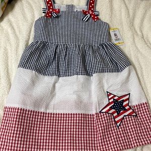 Sear suckers Red white and blue dress